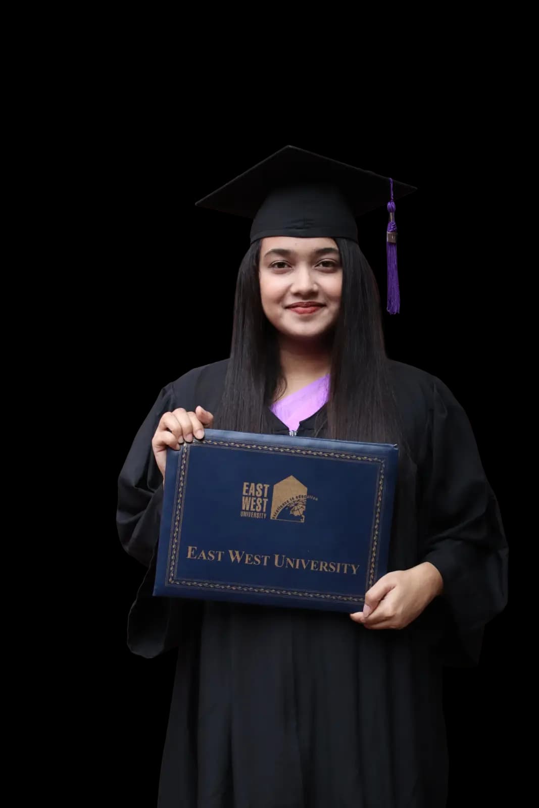 Farjana Chowdhury in graduation attire