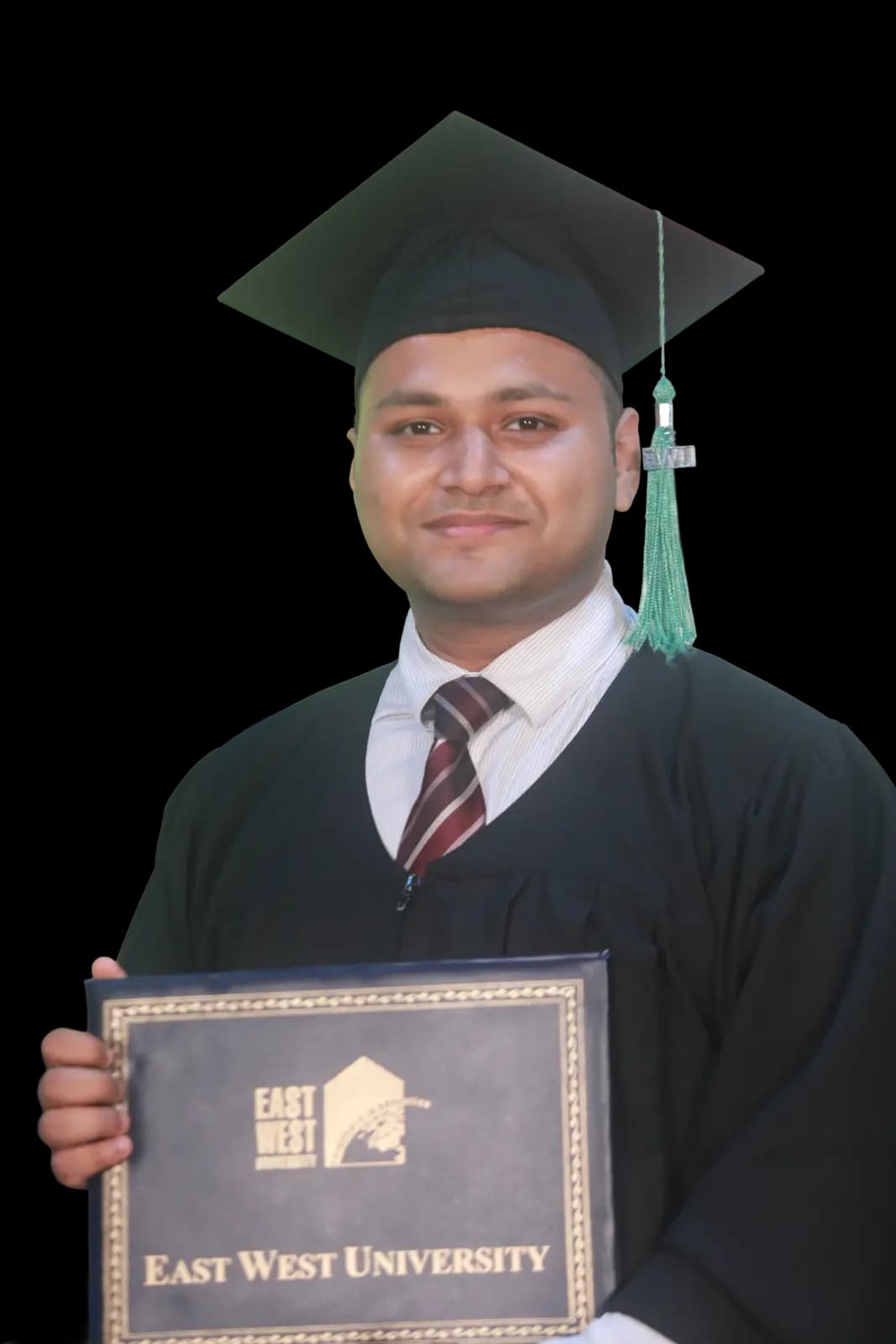Dr. Monsur in graduation attire